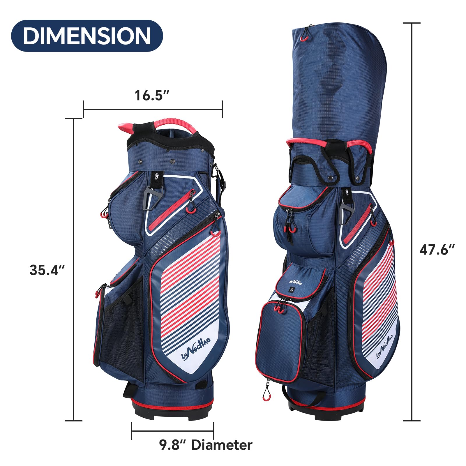 Amazon.com: LONGCHAO: 14 Way Golf Stand Bag